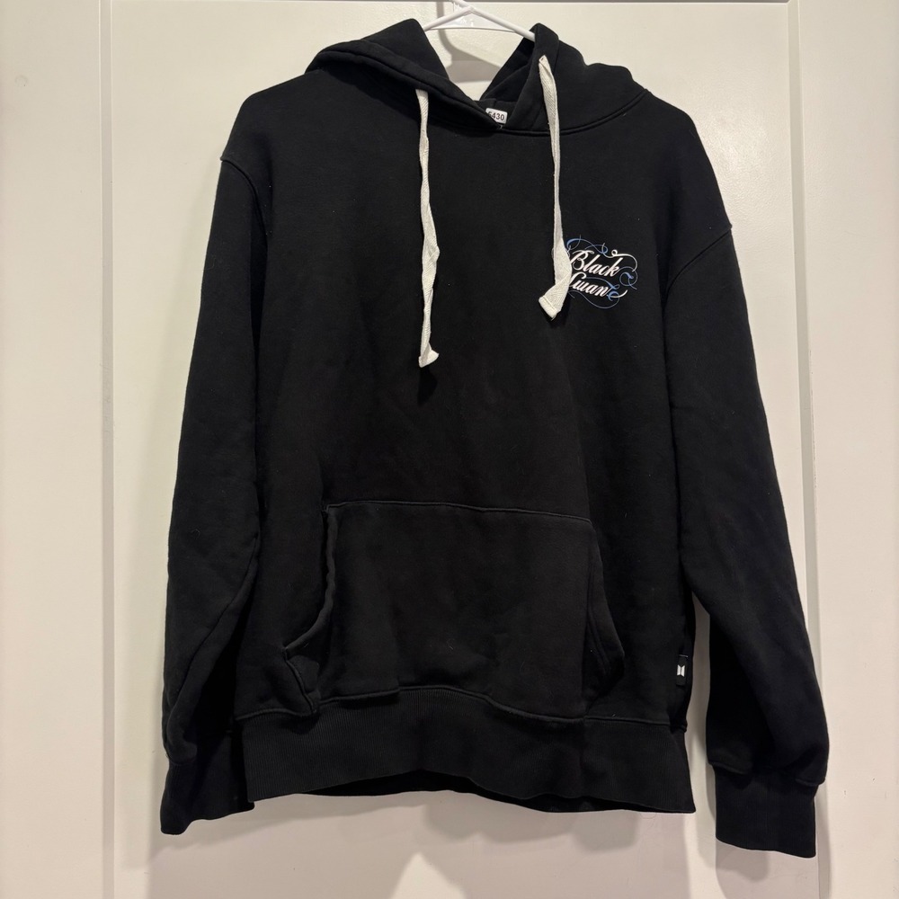 BTS Black Swan Official Hoodie Black Graphic Pullover Sweatshirt Large